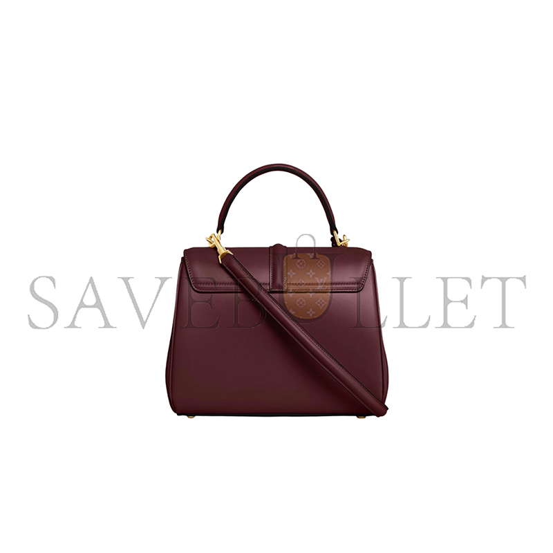 CELINE MINI 16 IN SATINATED CALFSKIN 188003BEY (17.5*14*7cm)